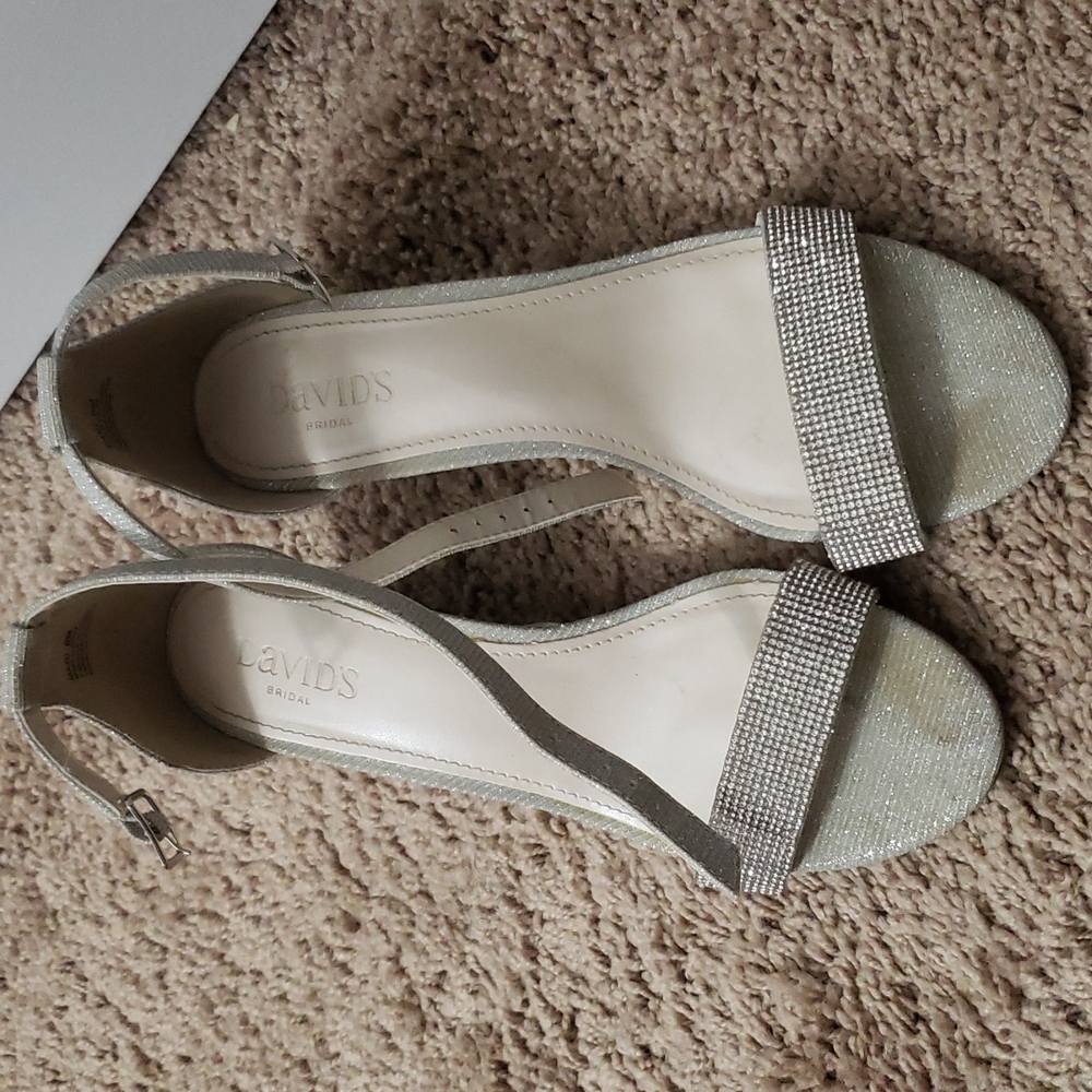 David's Bridal Wedge Heel Shoes- S8